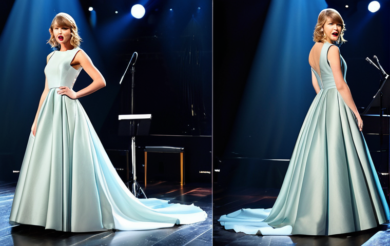 **

"A professional portrait of Taylor Swift, fully clothed in a modest, elegant gown suitable for a formal event. Background: a subtly lit stage with a hint of musical instruments. Safe for work, appropriate content, perfect anatomy, natural proportions, high quality, professional photography, family-friendly."

**